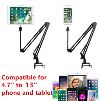 Flexibil Brațul Lung telefonul Mobil, tableta, suport stativ Pentru iPad pro Air iPhone Xiaomi, Huawei Leneș Pat Desktop Clip Suport de Metal