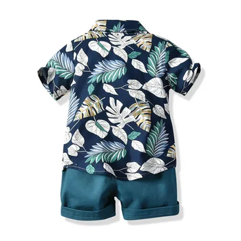 De vară pentru Copii seturi de îmbrăcăminte 2021 frunza de copac Copil Baieti Set Haine cu Maneci Scurte tricou+Pantaloni scurti 2 buc baietel rochie de Plaja