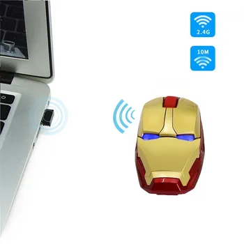 CHYI Iron Man Wireless Mouse Gamer 800/1200/1600/2400 DPI Optic Tăcut Gaming mouse USB Mouse de Calculator Cu Mouse Pad Pentru PC