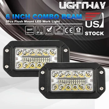 2 buc 12V 6 Inch Flush Mount Lumina de Lucru cu 26 LED-uri Super Luminoase lumina Reflectoarelor Faruri Auto