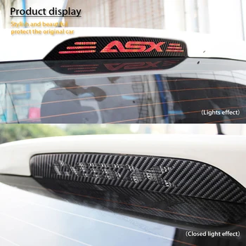 Styling auto 3D Fibra de Carbon Autocolante Embleme Autocolante Pentru MITSUBISHI ASX 2011 2012 2013 Înaltă Lumină de Frână Accesorii
