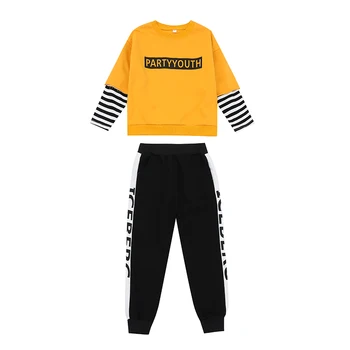 Fete noi Seturi de Îmbrăcăminte Fetita Maneca Lunga tricou +pantaloni 2pc Fata Uza Copii Costume de Sport Adolescente Haine Set