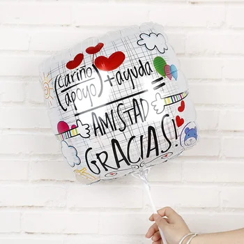 30pcs 18inch spaniolă Feliz dia Te amo formă pătrată baloane cu heliu Mama consumabile partid ziua de nastere Dragoste de nunta Globos Mama cadouri