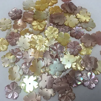 De înaltă Calitate 5Pcs 18MM Naturale Sculptate Mama de Perla Flori Albe Shell Margele pentru DIY Cercei Moda Bijuterii a Face Constatări