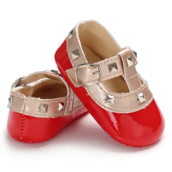 Toamna Iarna Moda Împletit Nit Printesa Pantofi Fată Copil Drăguț Moale cu Talpi PU Copil de Mers pe jos Leagăn Pantofi