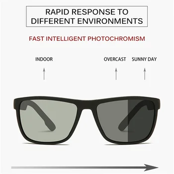 2020 TR90 Polarizate Fotocromatică ochelari de Soare Barbati Cameleon Conducere Ochelari de Soare Femei de Epocă Pătrat Ochelari de protectie UV400 Gafas