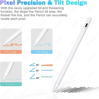 Pentru iPad Apple Creion de Înclinare Presiune Stilou Stylus pentru iPad 9.7 Pro 11 12.9 2018 Aer 3 4 10.5 10.2 2019 2020 6 7 8 10.9 Touch Pen