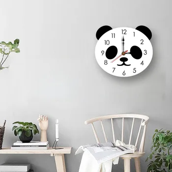 Moderne, creative, desene animate ceas de perete acrilica ceas Comoară Națională Panda drăguț acasă minimalist ceas de perete camera copiilor decor