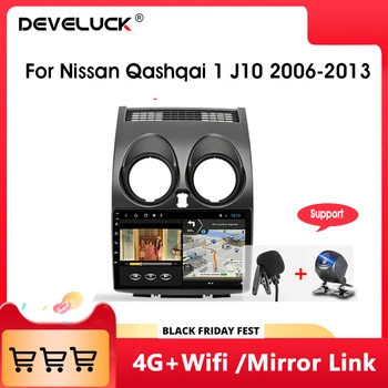 Develuck 2 Din Android 9.0 Radio Auto Multimidia Video Player 4G+WiFi pentru Nissan Qashqai 1 J10 2006-2013 Navigare GPS 2G+32G