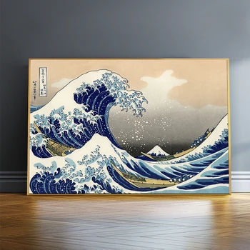 Marele Val pe Kanagawa Panza Pictura de Postere și de Imprimare Japoneze Celebre de Arta de Perete Imagine Cuadros Acasă Decorare Cameră Decor