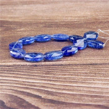 Lanli Taie fata sticlă albastră 16X16mmDIY accesorii colier cercei de mână margele șir pandantiv lanț pulover