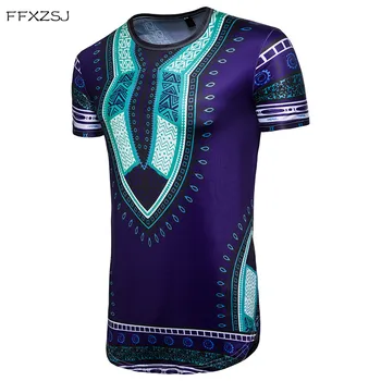 FFXZSJ Nou 2018 moda mens haine africane topuri dashiki africa rochie haine hip hop halat africaine 3d casual t-shirt