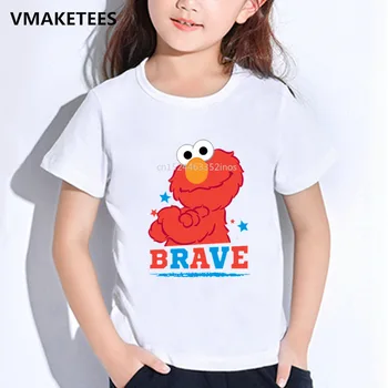 Copii Vara Maneca Scurta Fete si Baieti T shirt Sesame Street-Elmo Desene animate de Imprimare pentru Copii T-shirt pentru Copii Amuzante Haine