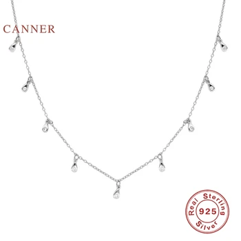 CANNER INS Mini Picătură de Apă 925 Sterling de Argint Colier Pentru Femei 2020 Aur 18k Bijuterii Lanț Cravată Colier Guler Bijoux
