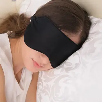 Masca de noapte pentru Ochi Natural Respirabil Ochi Masca de Dormit Mătase Mască de Acoperire a Călători Restul Masca de Dormit pentru Femei Black