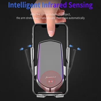 KISSCASE Prindere Automată de Încărcare Rapidă Mașină Suport de Telefon Pentru iPhone 12 11 XR Pentru Samsung Telefon Mobil 10W Masina Încărcător Wireless