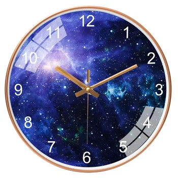 Ceas de perete la Modă personalizate, Ceasuri de Perete Decor Modern Moda fara Gaura Ceas de Perete de Nori Spațiu Galaxy Acasă Ceas de Ceas