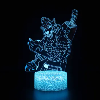 Hongcui Noapte, Lumini cu LED-uri Noutate 3D lampa Jucărie Drăguț Cadou 7 ColorCartoon Atmosfera Lampă Pentru Copii, Camera pentru Copii