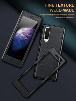 Grma Original de Lux din Piele Capacul din Spate Pentru Samsung W20 5G Galaxy Z Fold2 5G de 2 Ori în Față și în Spate Telefon Caz Flip Coque