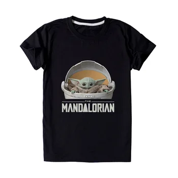 Vara Copii Tricou pentru Băiat Fată Copil Drăguț Yoda Grugu T-shirt Mandalorian de Moda Bumbac Copii Maneca Scurta Tricou Topuri