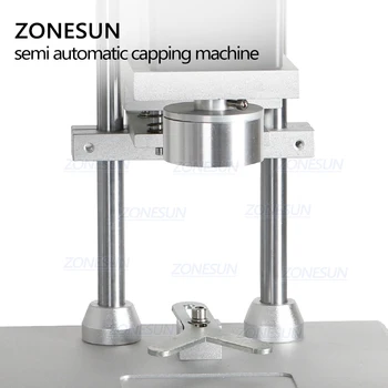 ZONESUN Semi-Auto Plafonarea Mașină Electrică Desktop Cap Insurubare masini de 10-50mm Capace Parfum Guler Inel de Gudron de Tutun Sticla