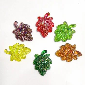 6pcs Personalizate handmade art mini Pahar frunze de arțar ornamente diferite forme perla design de culoare zână grădină de accesorii pentru decor