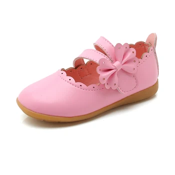 Mumoresip Pinky Alb Fete de Moda din Piele Apartamente Moale Fundita Printesa Copii Pantofi Drăguț Dulce Flouncing Chic Pantofi Simpli 21-30