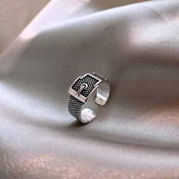 Design unic Japonez Retro Lumină de Lux Bijuterii Antice de Argint Bunny Pandantiv Răsucite Reglabil pe Deget Inel pentru Femei, Bărbați Iubitori