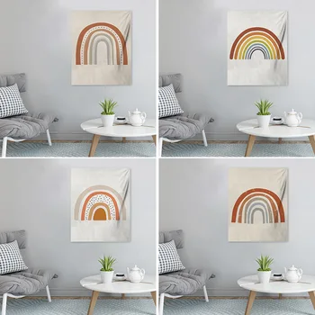 Bohemian Rainbow Tapiserie de Perete Floare Psihedelice Tapiserie de Perete Decor pentru Camera de zi Dormitor Boem URI de Imprimare