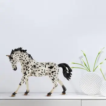Noi 5inch Danemarca Iapa Knabstrupper PVC Simulare Animal de Jucărie Figura Viata la Ferma de Cai Figura Animale de Fermă Jucarii