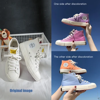 Schimbare culoare Pantofi Femei UV Versatilă, Ușoară, Albă, Pantofi Femeie coreean High-top Panza Pantofi de sex Feminin în aer liber Celebru Adidas