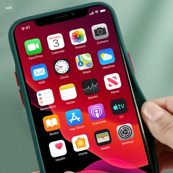 Pentru Apple iPhone 11 Pro XS Max Se 2020 X 8 7 Plus Moda Curbă în formă de S Transparent TPU Moale Partea PC Hard Caz de Telefon Capacul din Spate