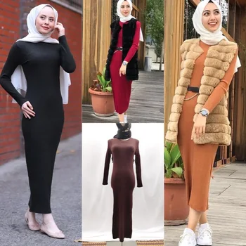 Pulover De Iarna Abaya Dubai Turcia Musulmane Hijab Rochie Caftan Caftan Islam Îmbrăcăminte Abayas Pentru Femei Halat De Musulmani