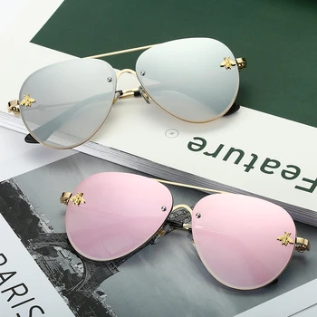 Metal Clasic de Epocă ochelari de Soare pentru Femei 2020 lux de albine de Moda pentru femei ochelari de Soare Brand Design Ochelari