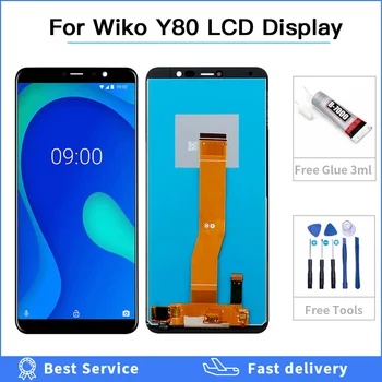Testat de Bine Pentru Wiko Y80 Display LCD + Touch Screen Digitizer Înlocuirea Ansamblului lcd pentru Wiko Y80 5.99