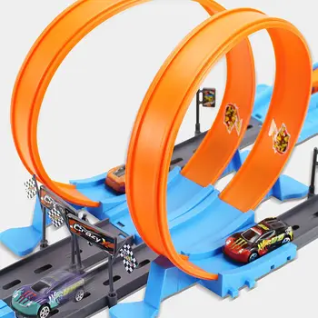 Masina feroviar DIY Asamblate Rail Truse de Aliaj de Simulare de Curse Pista de Roller Coaster de Ejecție a Urmări Interactive Toy