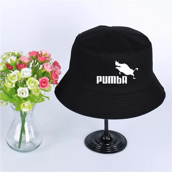 Pumba Logo-Palarie De Vara Femei Barbati Panama Pălărie Găleată Pumba Design Plat Parasolar Pescuit Pescar Pălărie
