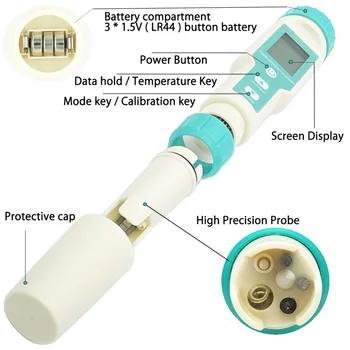 Calitatea apei Monitor Tester 7 în 1 de Apă Tester pH, Salinitate CE S. G Tds ORP-Temp Metru pentru Încadrarea Apă de mare de Gătit
