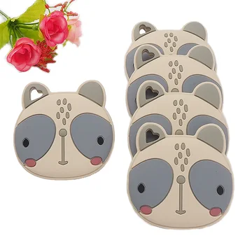Chenkai 10BUC BPA Gratuit Silicon Mare Fata de Cat jucării Teether Senzoriale Guma de Suzeta DIY Copilul Colier Pandantiv Dentiție Jucării de Mestecat
