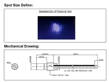 6mm 980nm 1mw 5mw 10mw IR Dot Laser Module Industriale Clasa a APC Driver
