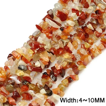 YHBZRET Natural Rosu carneol Neregulate Pietriș piatră margele 86cm lung margele Chips-uri pentru a face Bijuterii accesorii brățară DIY
