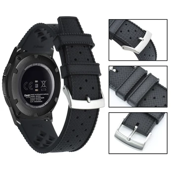 Fluor-Cauciuc Curea Pentru Samsung Galaxy Watch 46mm de Viteze S3 Nou de Eliberare Rapidă de Primăvară Bar Watchbands Pentru Galaxy Watch 46mm 22mm
