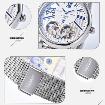Double Tourbillon Ceas Barbati Ceas Automată Mecanice Moda Barbati din Oțel Inoxidabil Ceas de Aur reloj de hombres Noi 2020