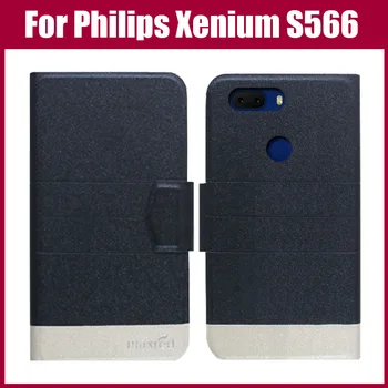 Vânzare Fierbinte! New Sosire Moda 5 Culori Flip Ultra-subțire Telefon din Piele Caz de Protecție Pentru Philips Xenium S566 Acoperi Caz