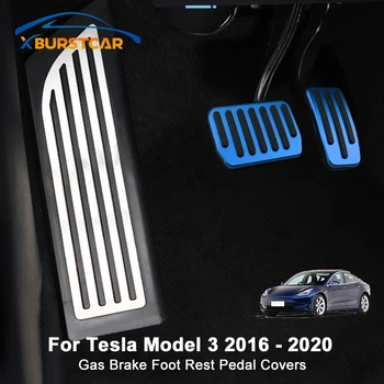 Auto Styling Pentru Tesla Model 3 Din Aliaj De Aluminiu Pedala De Accelerație Gaz Combustibil Pedalei De Frână Restul Pedala De Tampoane Rogojini De Acoperire Accesorii