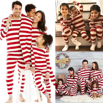 De Crăciun, Familia Haine De Potrivire Tata Mama Copii De Craciun Set De Pijama Festival Pijamale Pijamale Îmbrăcăminte