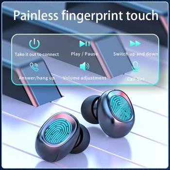 Cască Bluetooth Display Led Wireless Căști TWS Cu Microfon Touch Control Căști Impermeabil Anulare a Zgomotului Căști