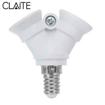 CLAITE AC100-230V E14 La 2 E14 Bec Lampă Titularul de Bază Convertor Adaptor de Priza Splitter Converter Soclu pentru Lumina de Acasă