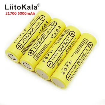 2019 LiitoKala 21700 4800 5000mAh Li-Ni Baterie 3.7 V 50E pentru Tigara Electronica Mod / Kit 3.7 V 15A putere 5C Rata de Descărcare de gestiune