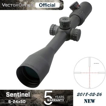 Vector Optica Sentinel 6-24x50 Lunetă de Vânătoare Pușcă Aer Aplicare Vedere Optic Focus 10 Metri R&G Iluminare .223 & Airgun